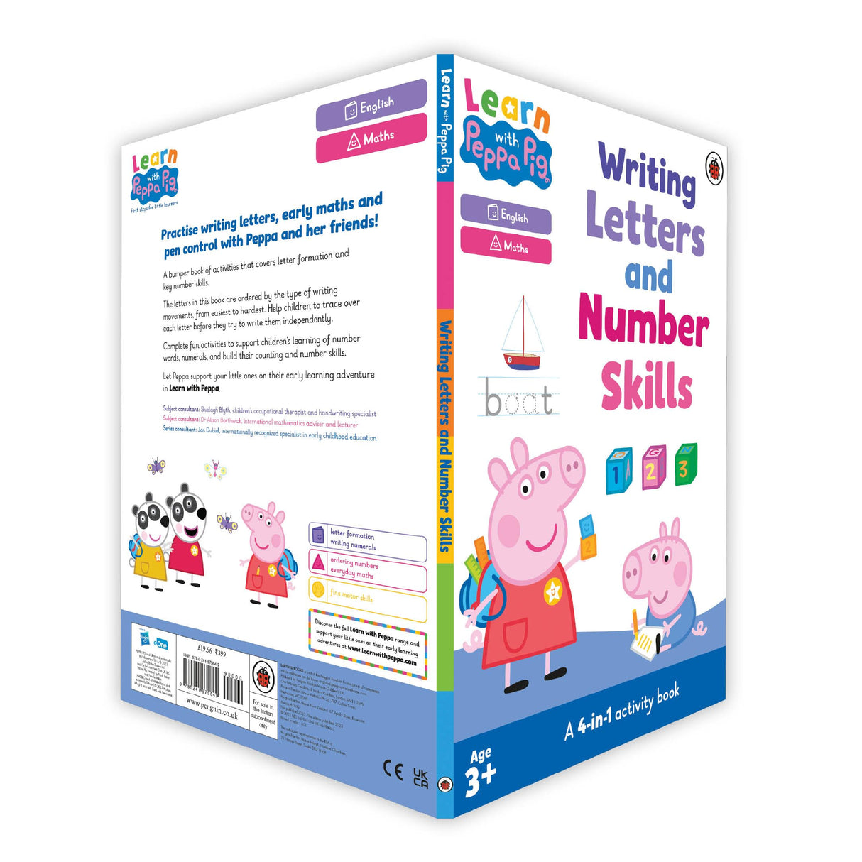 Peppa Pig: Learn with Peppa: Number Skills and Writing Bumper Activity Book (Set of 4) | Fun and Interactive Learning | Ideal for Preschool and Kindergarten Kids | Ages 3-6 - Retail Maharaj