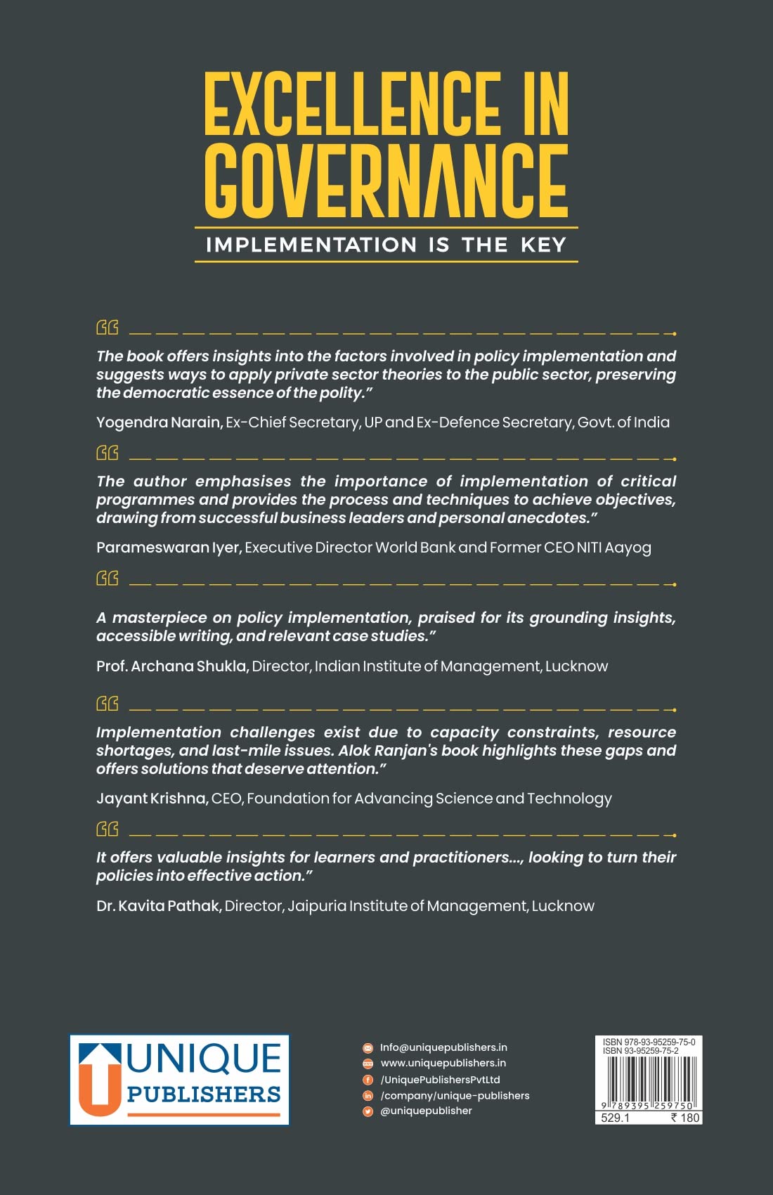 EXCELLENCE IN GOVERNANCE