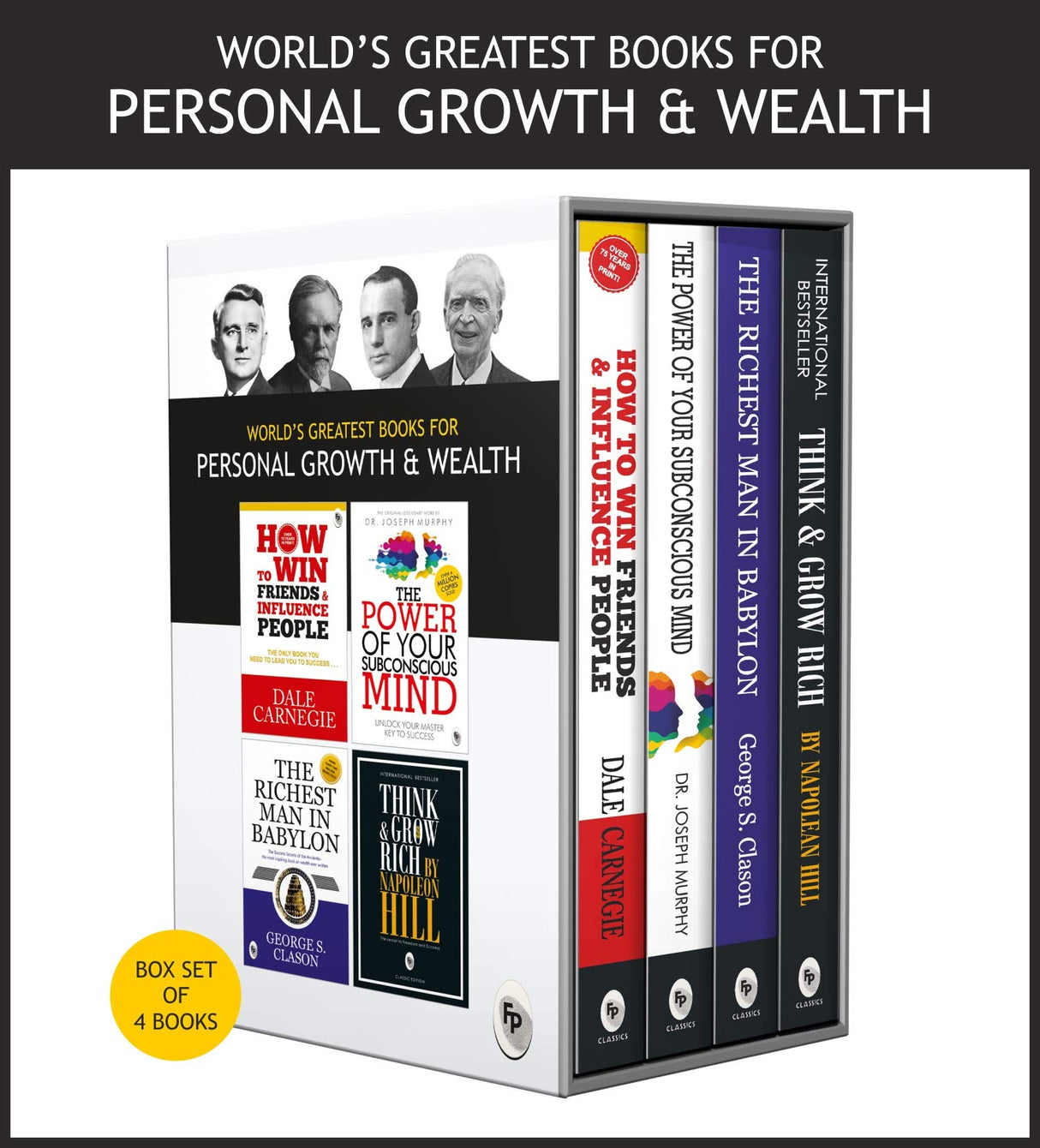 World’s Greatest Books For Personal Growth & Wealth (Set of 4 Books) : Perfect Motivational Gift Set - Retail Maharaj