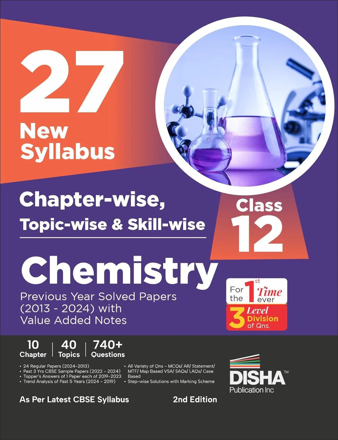 27 New Syllabus Chapter-wise, Topic-wise & Skill-wise CBSE Class 12 Chemistry Previous Year Solved Papers (2013 - 2024) with Value Added Notes 2nd Edition - Retail Maharaj