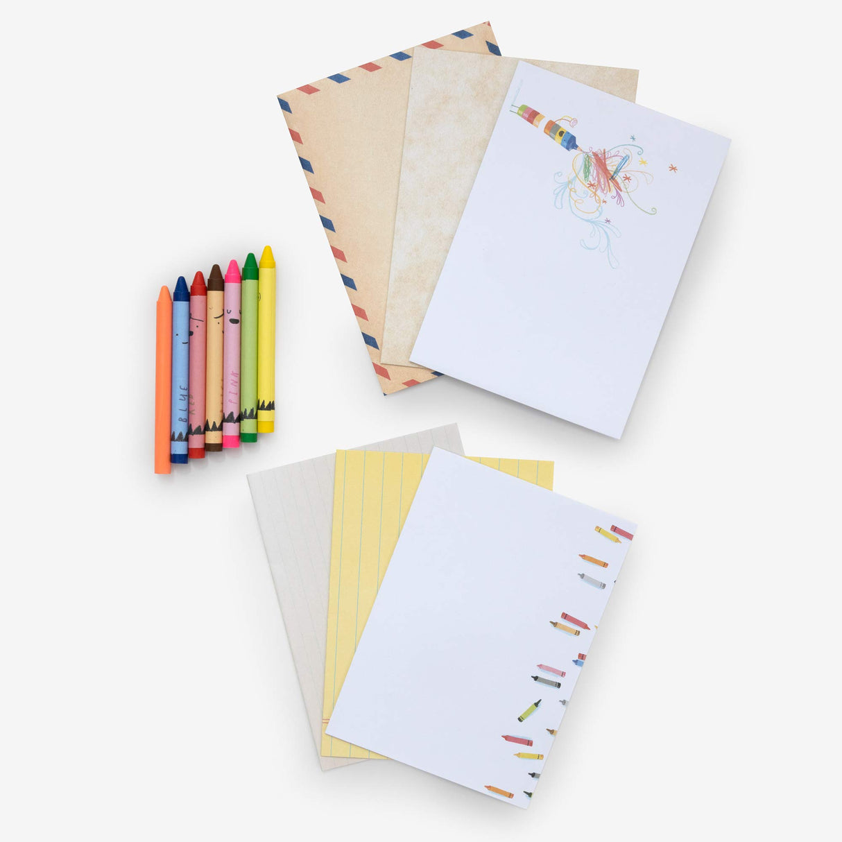Bring the Crayons Home: A Box of Crayons, Letter-Writing Paper, and Envelopes