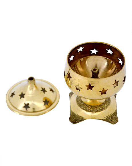 Pooja Divi Akhand Star-2 Diya Stand – Star-Shaped Design for Eternal Light - Retail Maharaj