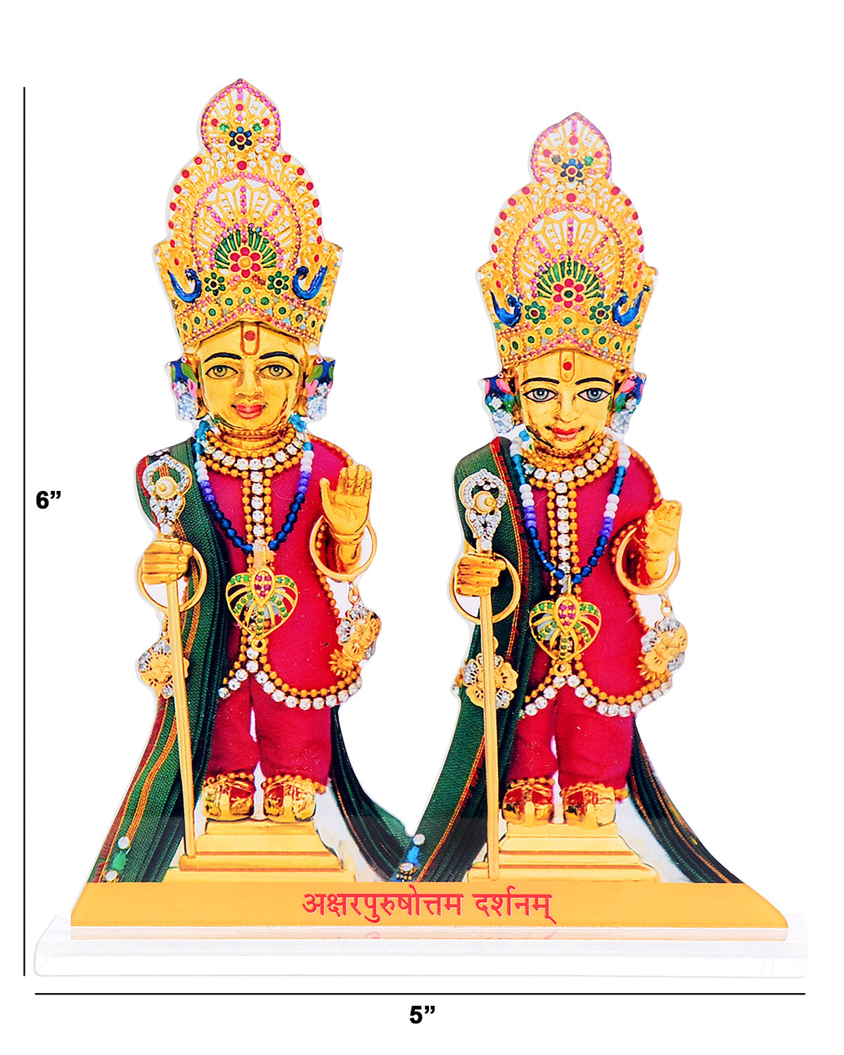 Akshar Purushottam Maharaj (Acrylic & Stand: Large) - Retail Maharaj