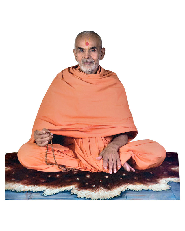 Mahant Swami Maharaj (Canvas Cut Out) - Retail Maharaj