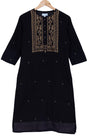 Jamdani Cotton Kameez – Black & Maroon - Retail Maharaj