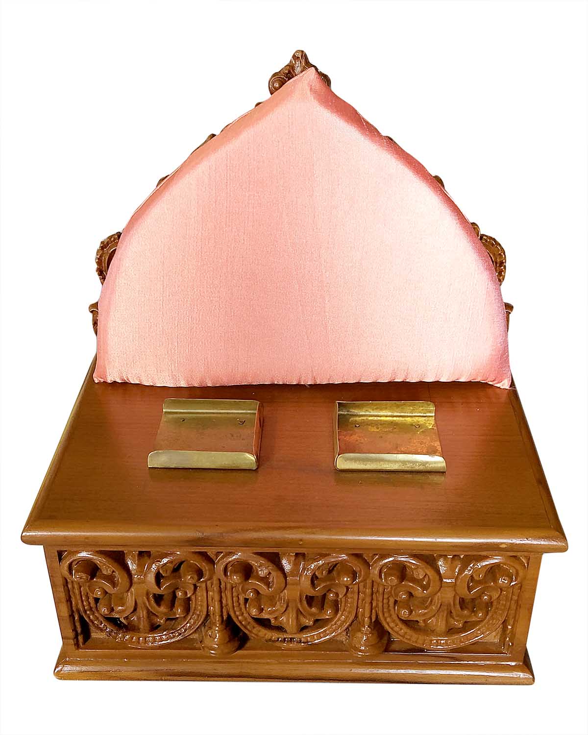 Puja Peti Carving Wooden Box for God Murtis (10" x 7.5") - Retail Maharaj