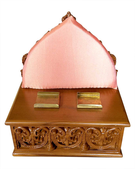 Puja Peti Carving Wooden Box for God Murtis (10" x 7.5") - Retail Maharaj