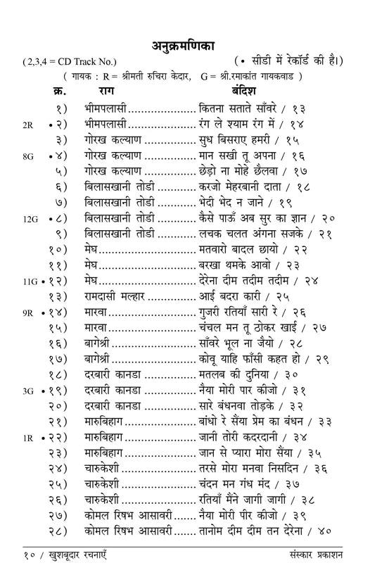 Khushbudar Rachnaye (Bandish Notations) - Retail Maharaj
