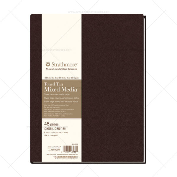 Strathmore 400 Series Toned Tan and Gray Mixed Media Art Journal Hardbound and Softcover