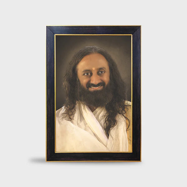 Photo Frame 6 x 9 inch (Sparkle) | Premium Frame featuring Gurudev Sri Sri Ravi Shankar - Retail Maharaj