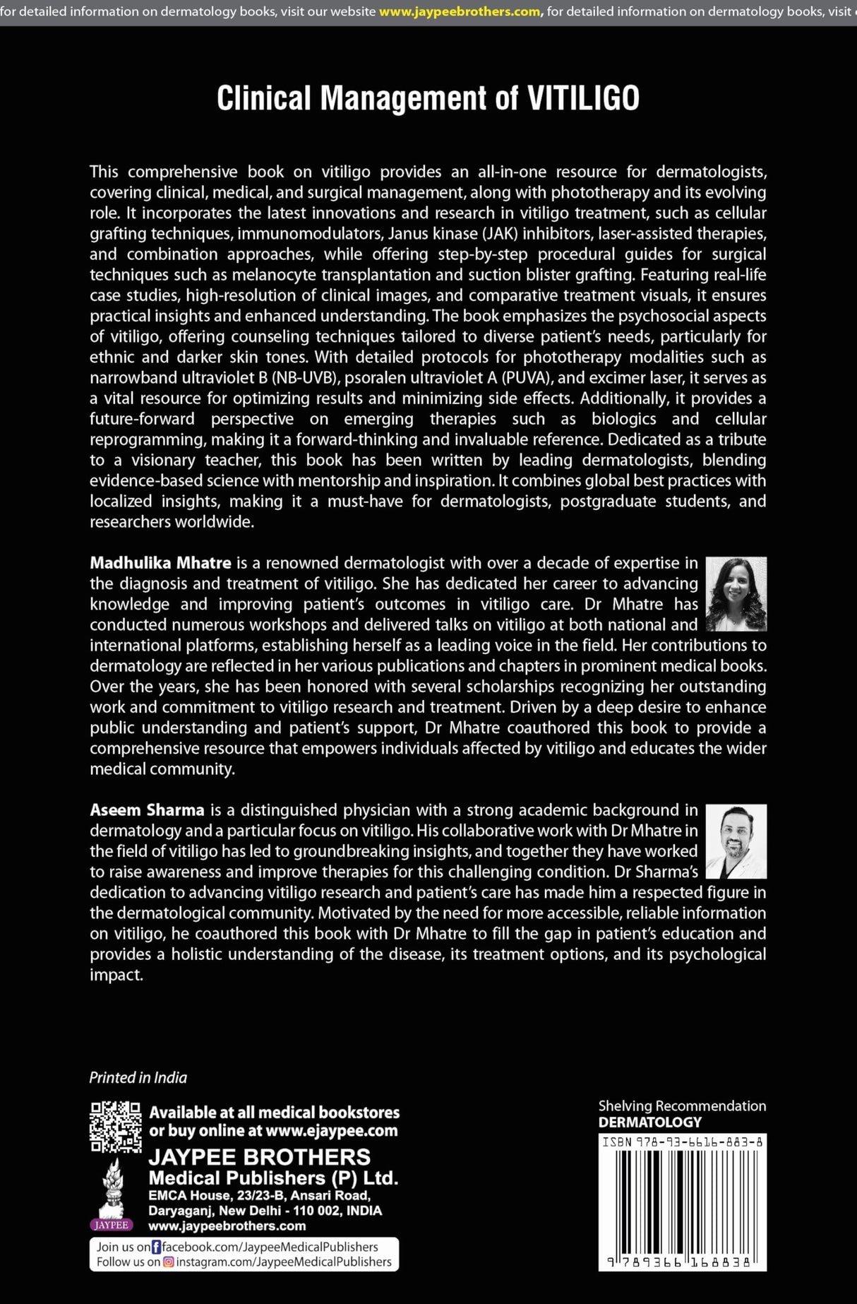 CLINICAL MANAGEMENT OF VITILIGO