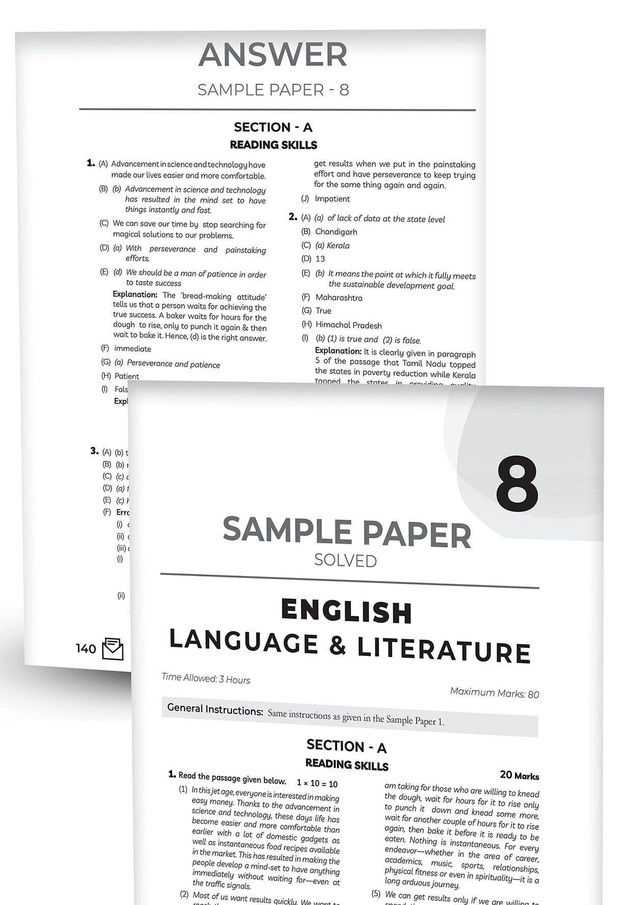 Educart CBSE Class 10 ENGLISH LANGUAGE and LITERATURE Sample Papers 2023 (With Exclusive Topper Answers and Marks breakdown 2022-23) - Retail Maharaj