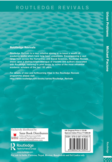 Urban Problems (Routledge Revivals) - Retail Maharaj