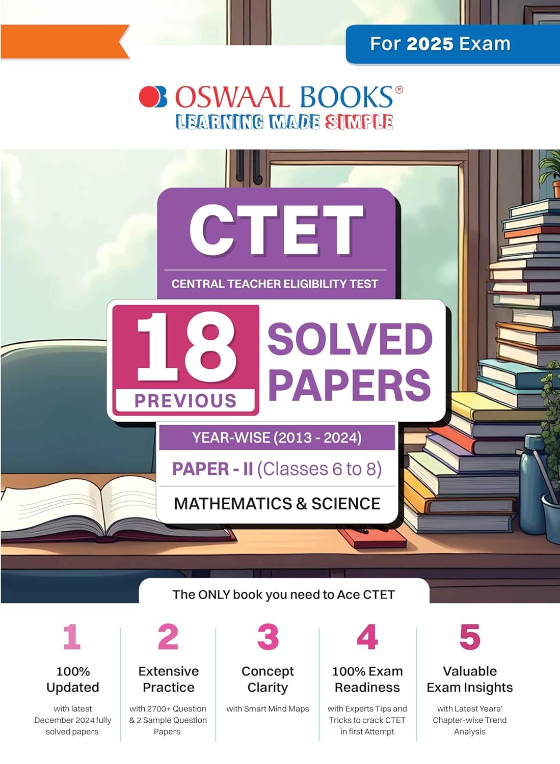 Ctet Mathematics & Science Paper 2 Classes 6 To 8 18 Previous Solved Papers Year Wise 2013-2024 - Retail Maharaj