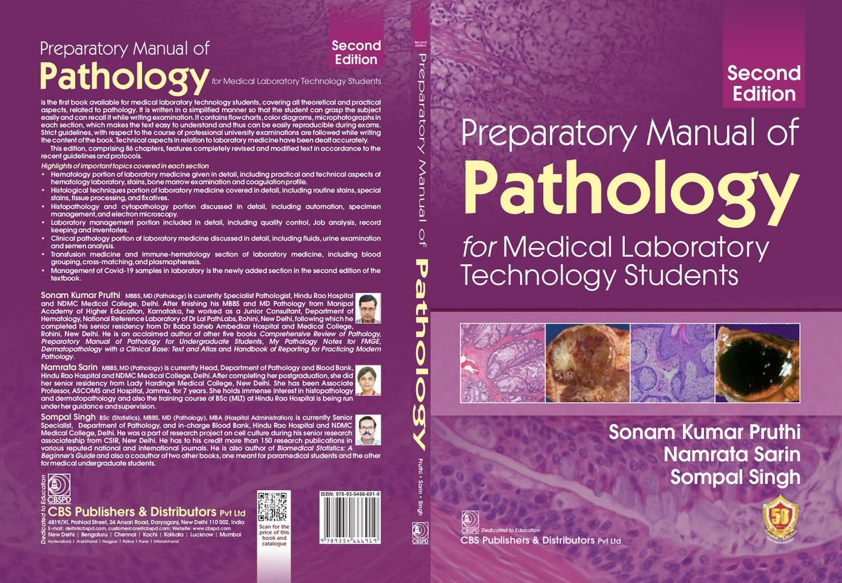 PREPARATORY MANUAL OF PATHOLOGY FOR MEDICAL LABORATORY TECHNOLOGY STUDENTS 2ED (PB 2023)
