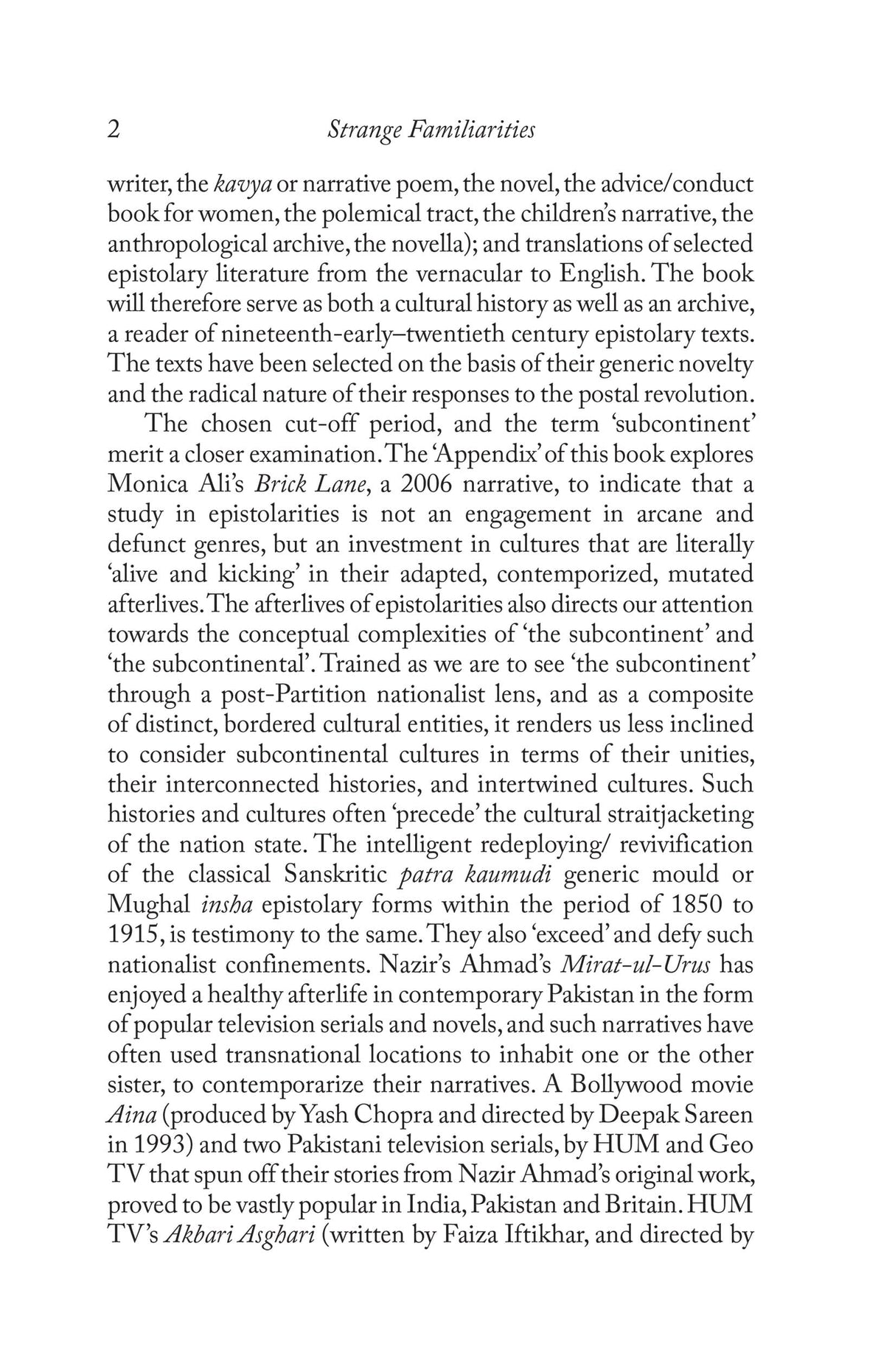 Primus Books- Strange Familiarities: Tracing Epistolary Cultures in the Subcontinent (1857-1915) - Retail Maharaj