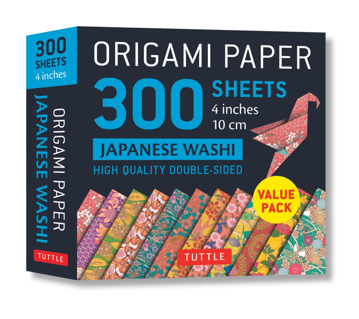 Origami Paper 300 Sheets Japanese Washi Patterns 4" (10 CM): Tuttle Origami Paper: High-Quality Origami Sheets Printed with 12 Different Designs - Retail Maharaj