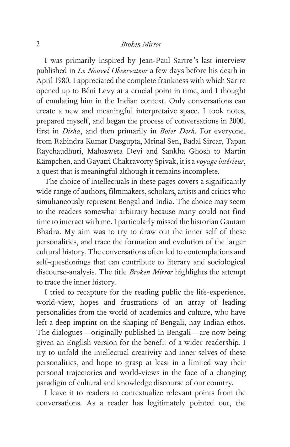 Primus Books - Broken Mirror: Conversations with Artists and Thinkers - Retail Maharaj