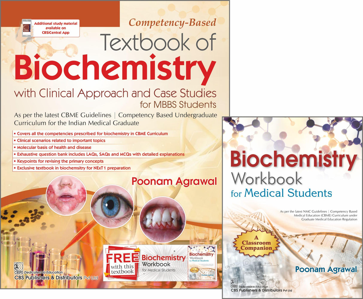 Competency - Based Textbook of Biochemistry with Clinical Approach and Case Studies for MBBS Students with | FREE Biochemistry Workbook for Medical Students - 2025