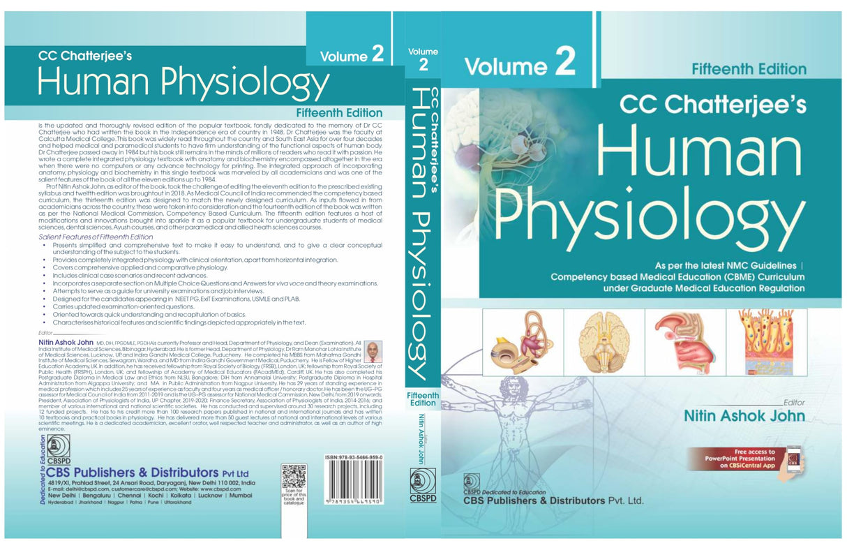 C C Chatterjees Human Physiology 15Ed Vol 2 (Pb 2025)