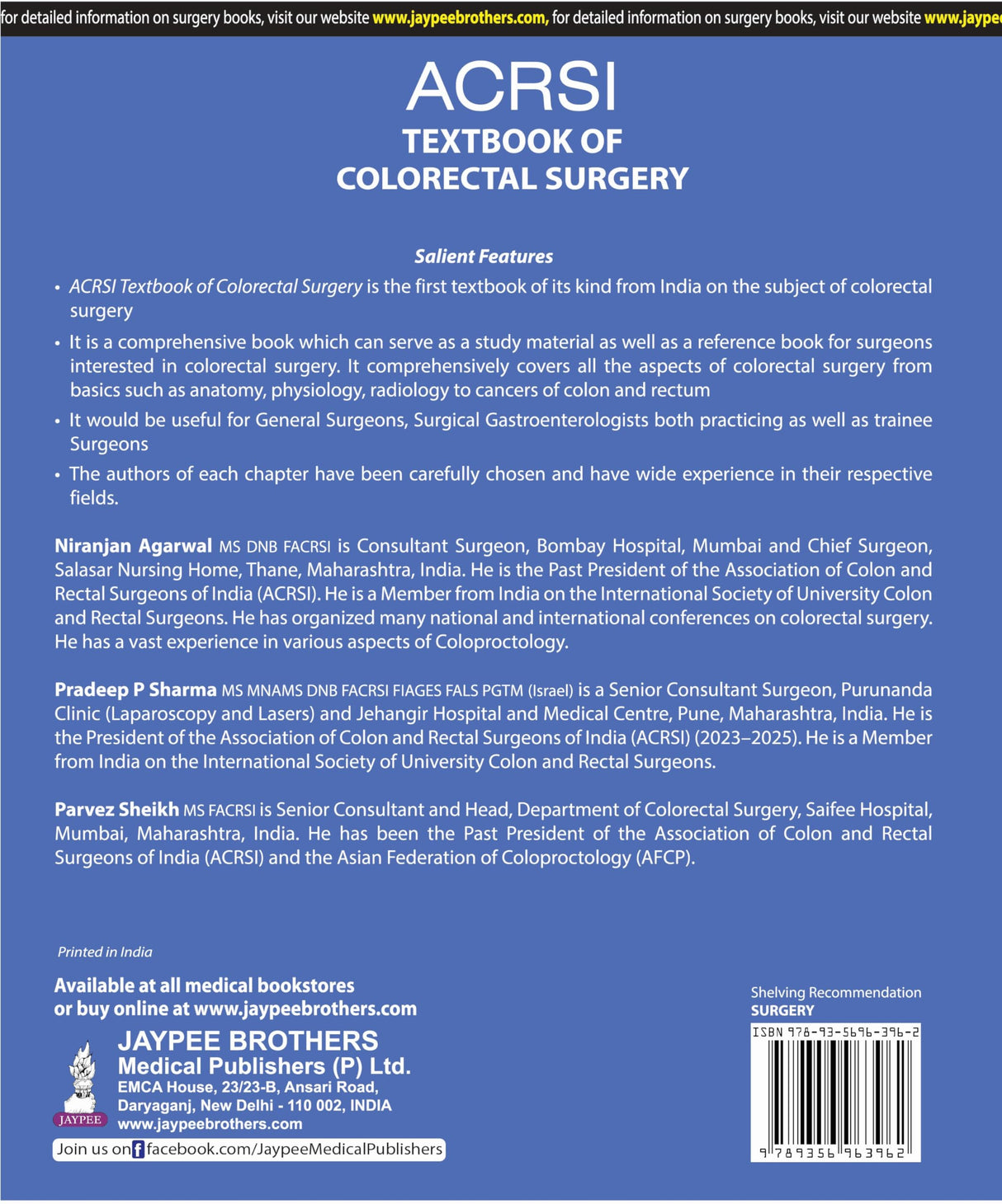 Textbook of Colorectal Surgery