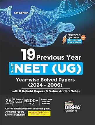 19 Previous Years NTA NEET (UG) Year-wise Solved Papers (2024 - 2006) with 8 Reheld Papers & Value Added Notes 6th Edition - Retail Maharaj