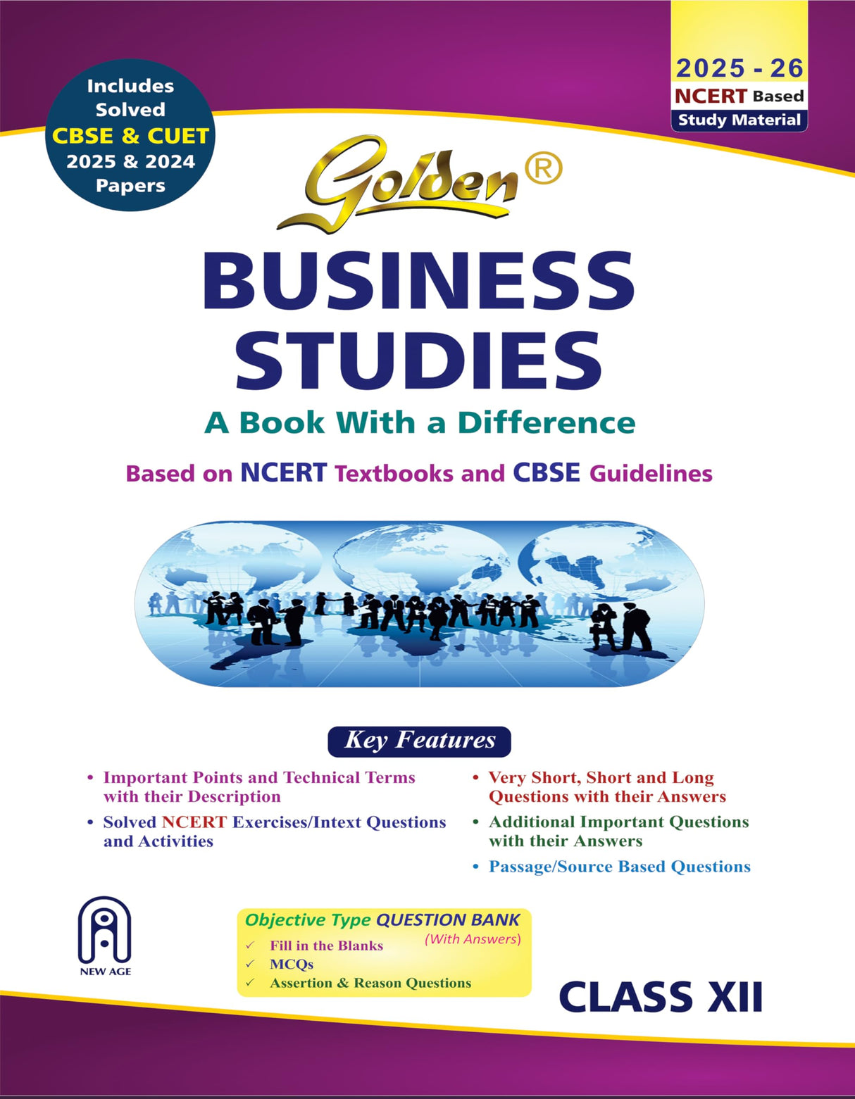 Golden Business Studies Class 12 : based on NEW NCERT Textbooks for CBSE 2026 Board Exams includes solved CBSE & CUET 2024 and 2025 Papers - Retail Maharaj