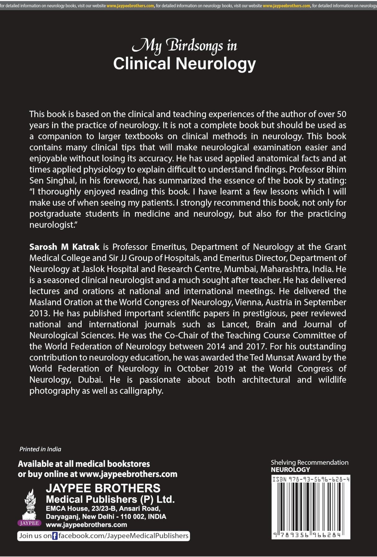 My Birdsongs in Clinical Neurology