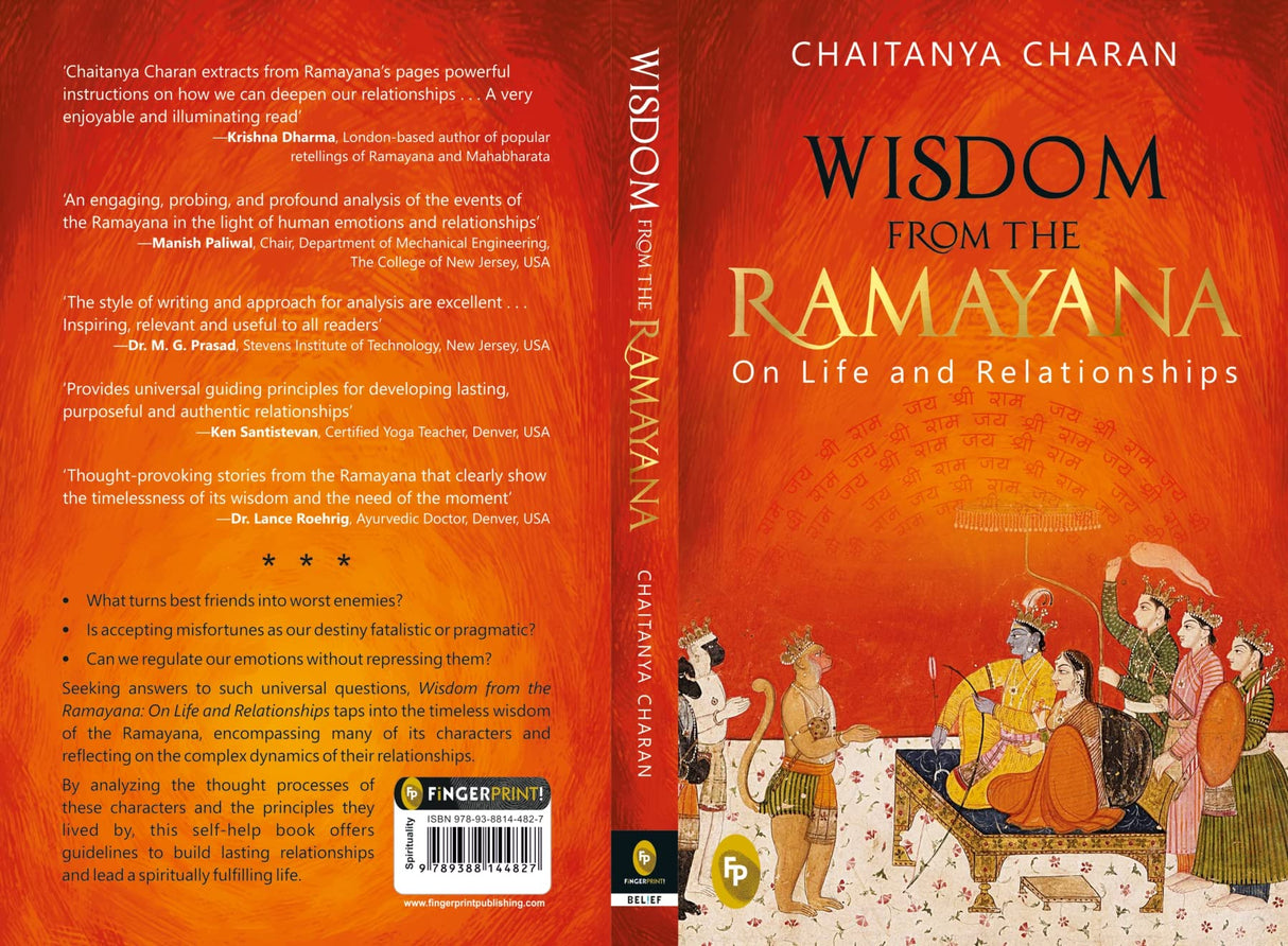 Wisdom From The Ramayana: On Life and Relationships by Chaitanya Charan - Powerful Spiritual Guidance for Personal Growth | Timeless Wisdom | Spiritual Insights | Ramayana | Philosophical Guidance | Ancient Indian Wisdom | Rich Tapestry of Indian Literatu - Retail Maharaj