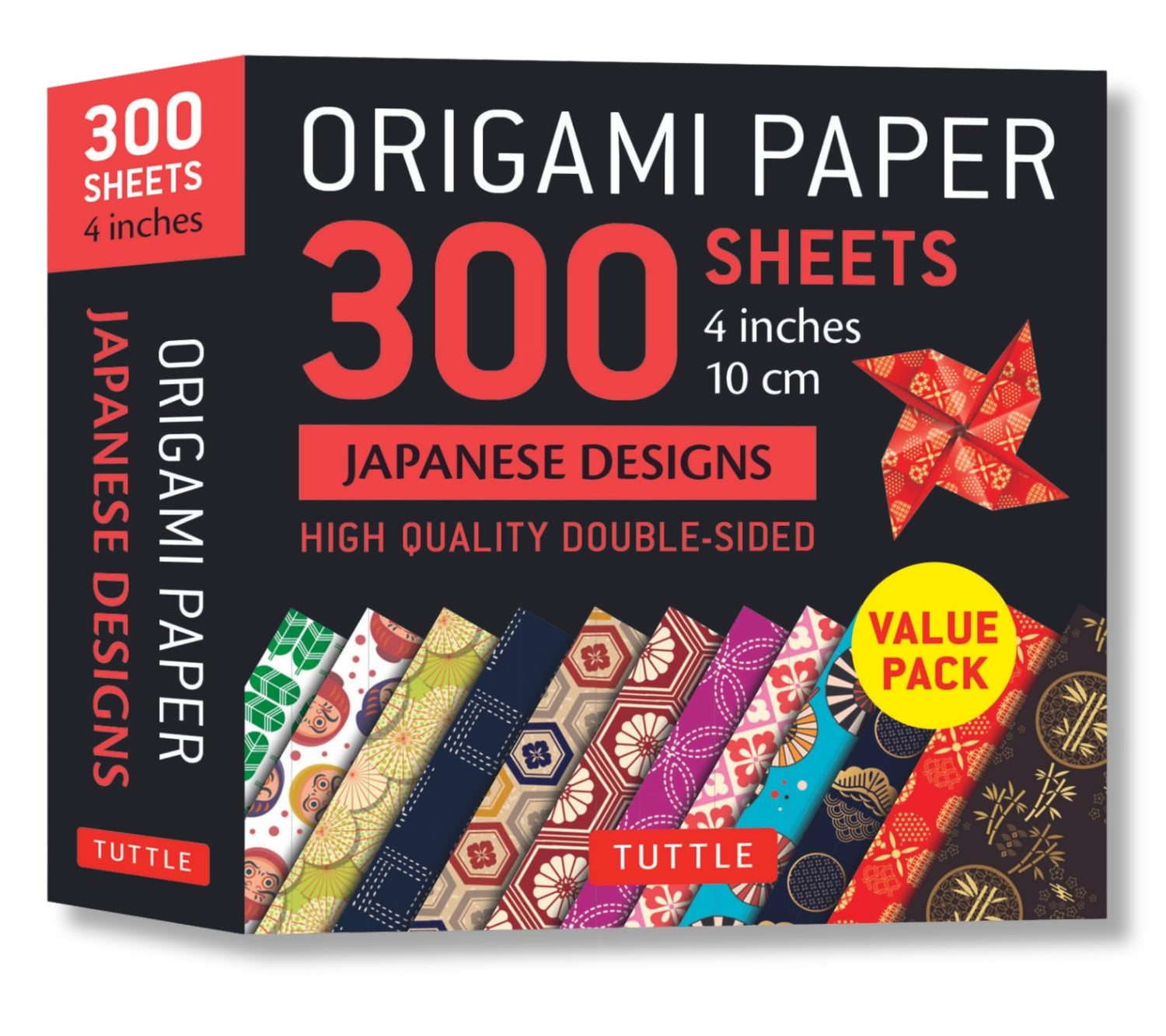 Origami Paper 300 sheets Japanese Designs 4" (10 cm): Tuttle Origami Paper: Double-Sided Origami Sheets Printed with 12 Different Designs - Retail Maharaj