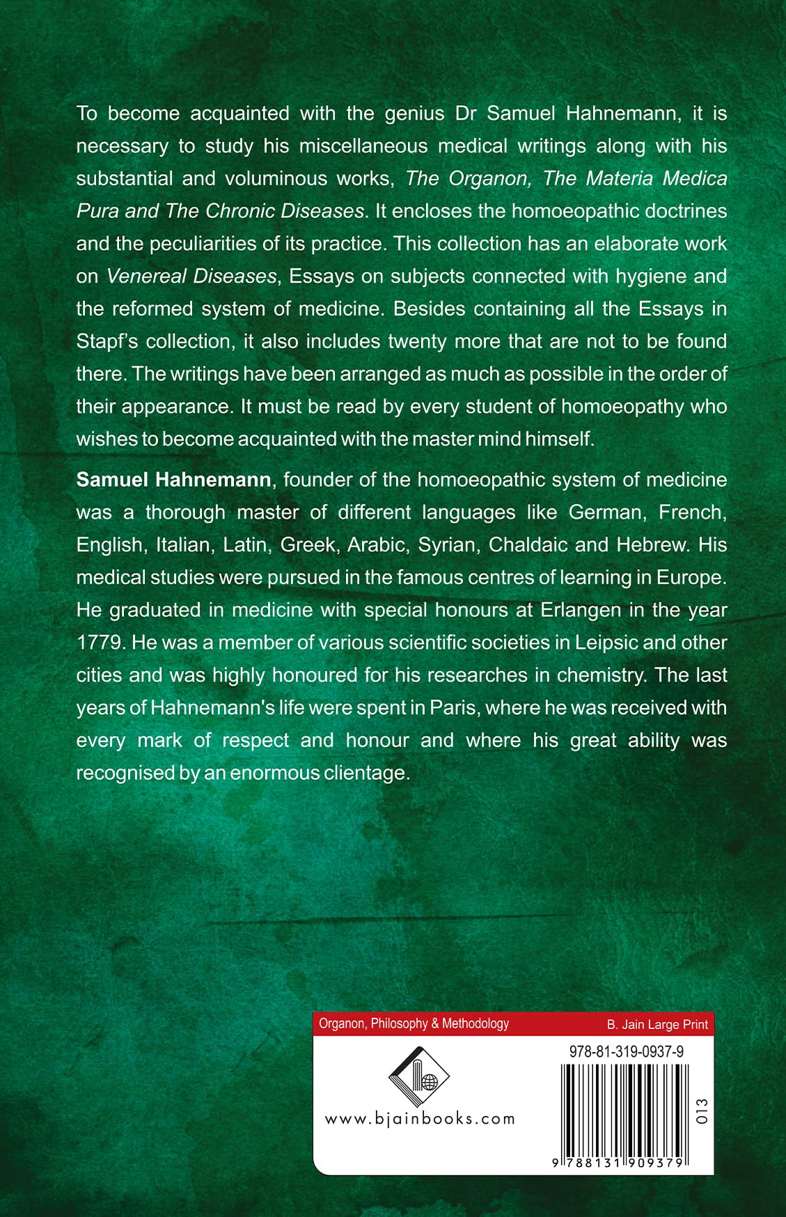 The Lesser Writings of Samuel Hahnemann - Retail Maharaj