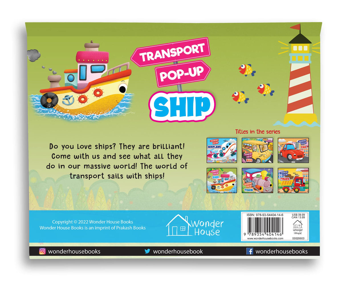Pop-up Transport - Ship - Gorgeously Illustrated Pop-up Book For Children - Learn About The World Of Ships and What All They Do - Retail Maharaj