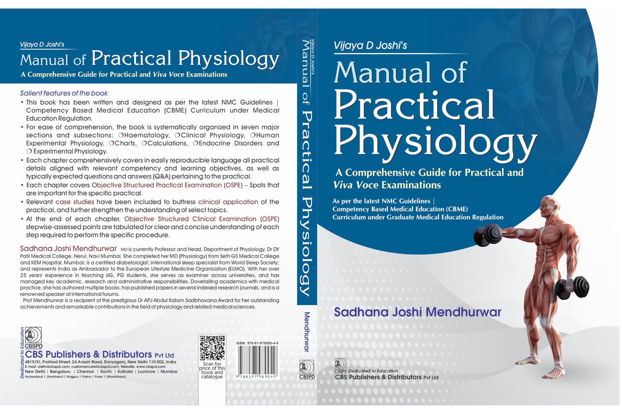 Vijaya D Joshi’s "Manual of Practical Physiology" A Comprehensive Guide for Practical and Viva Voce Examinations - 2025