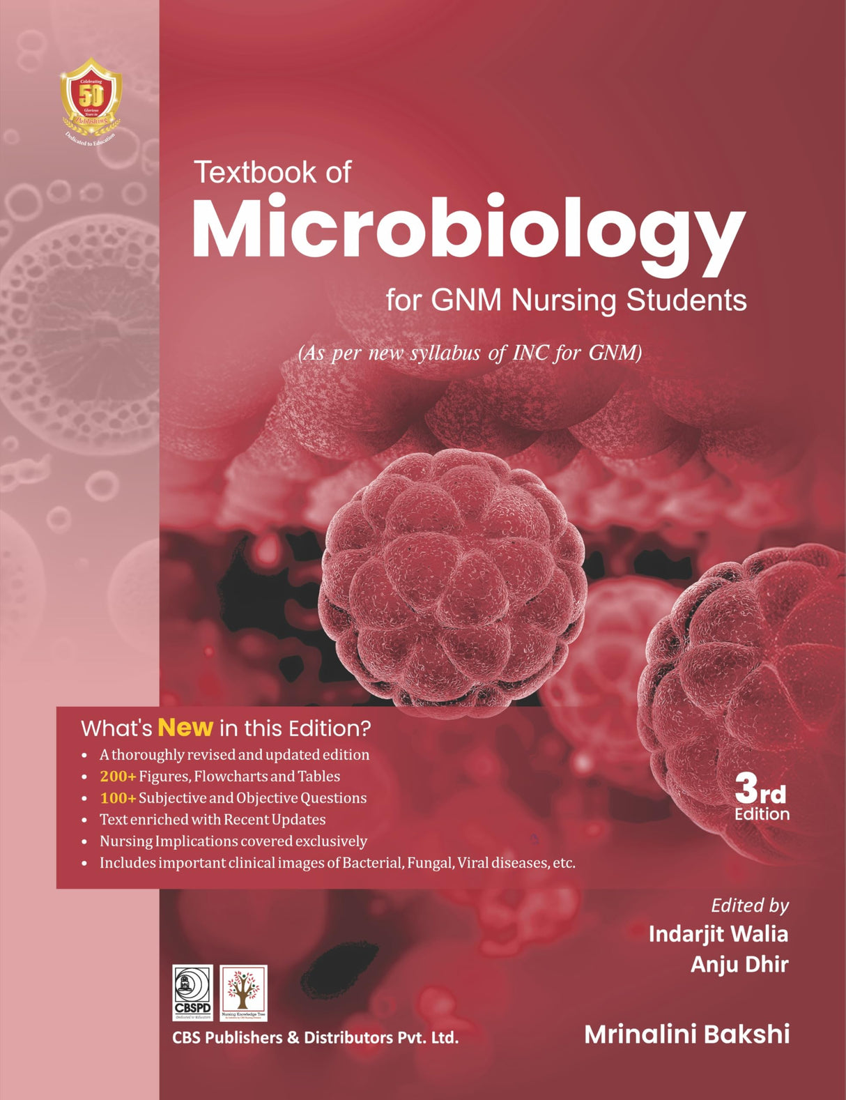 Textbook of Microbiology for GNM Nursing students, 3rd Edition - 2025