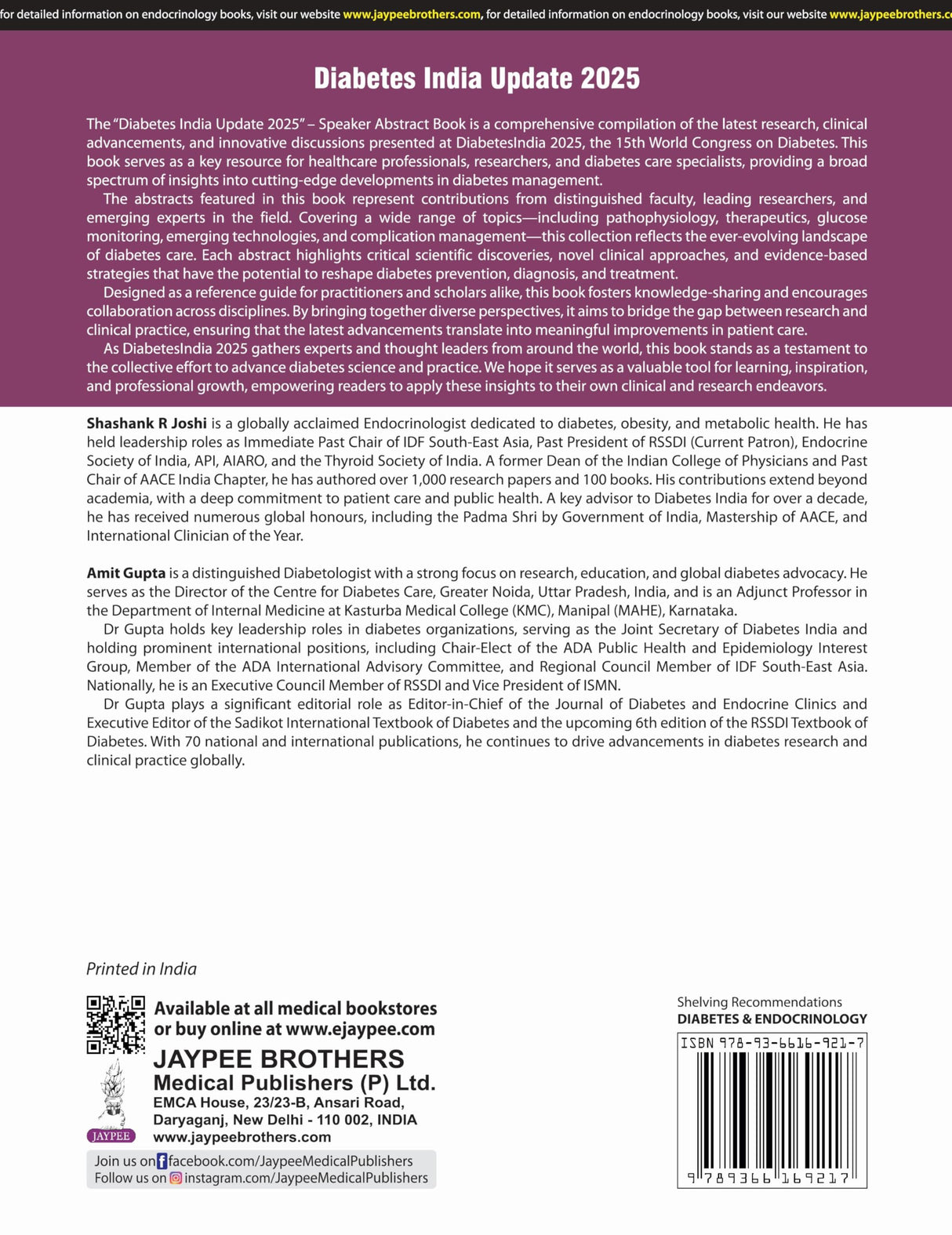 DIABETES INDIA UPDATE 2025