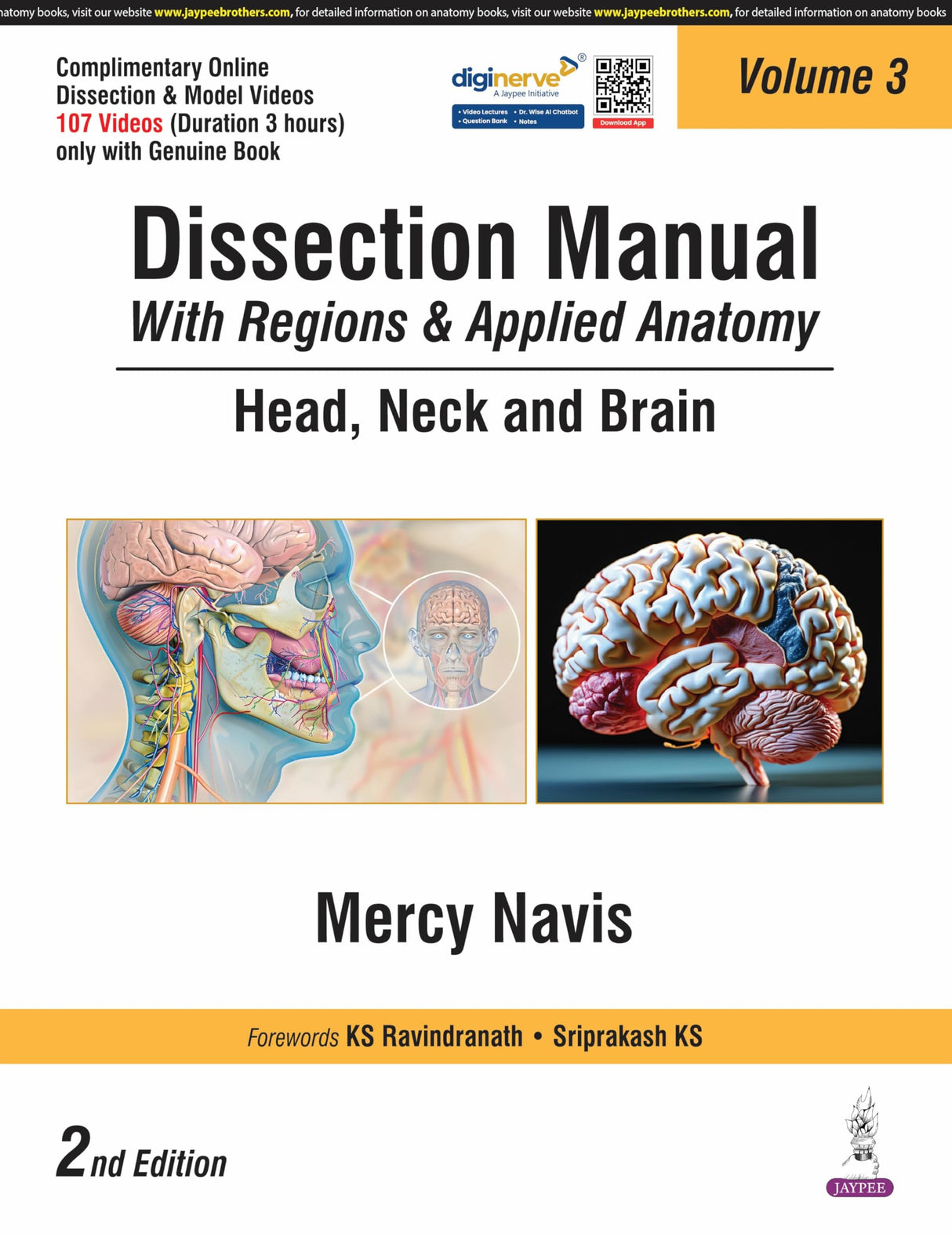 Dissection Manual With Regions & Applied Anatomy Head, Neck And Brain (Vol.3)