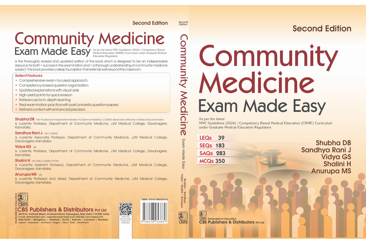 Community Medicine, 2ed. | Exam Made Easy (PB 2026) ISBN - 9788198953889