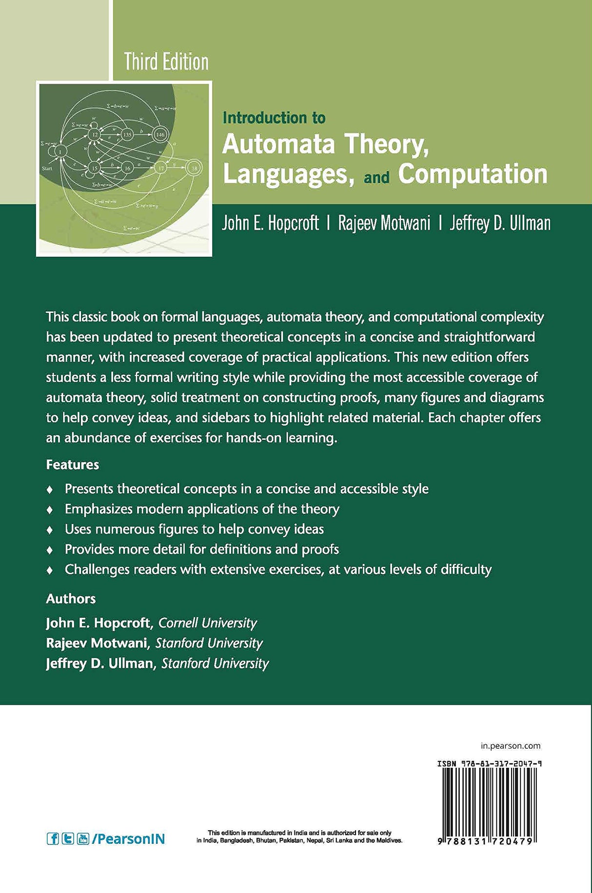 Introduction to Automata Theory, Languages, and Computation, 3e - Retail Maharaj