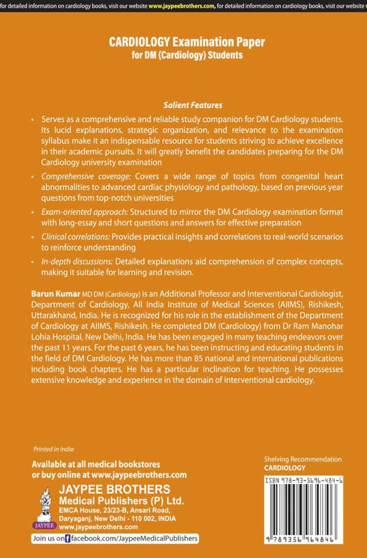 CARDIOLOGY EXAMINATION PAPER FOR DM (CARDIOLOGY) STUDENTS