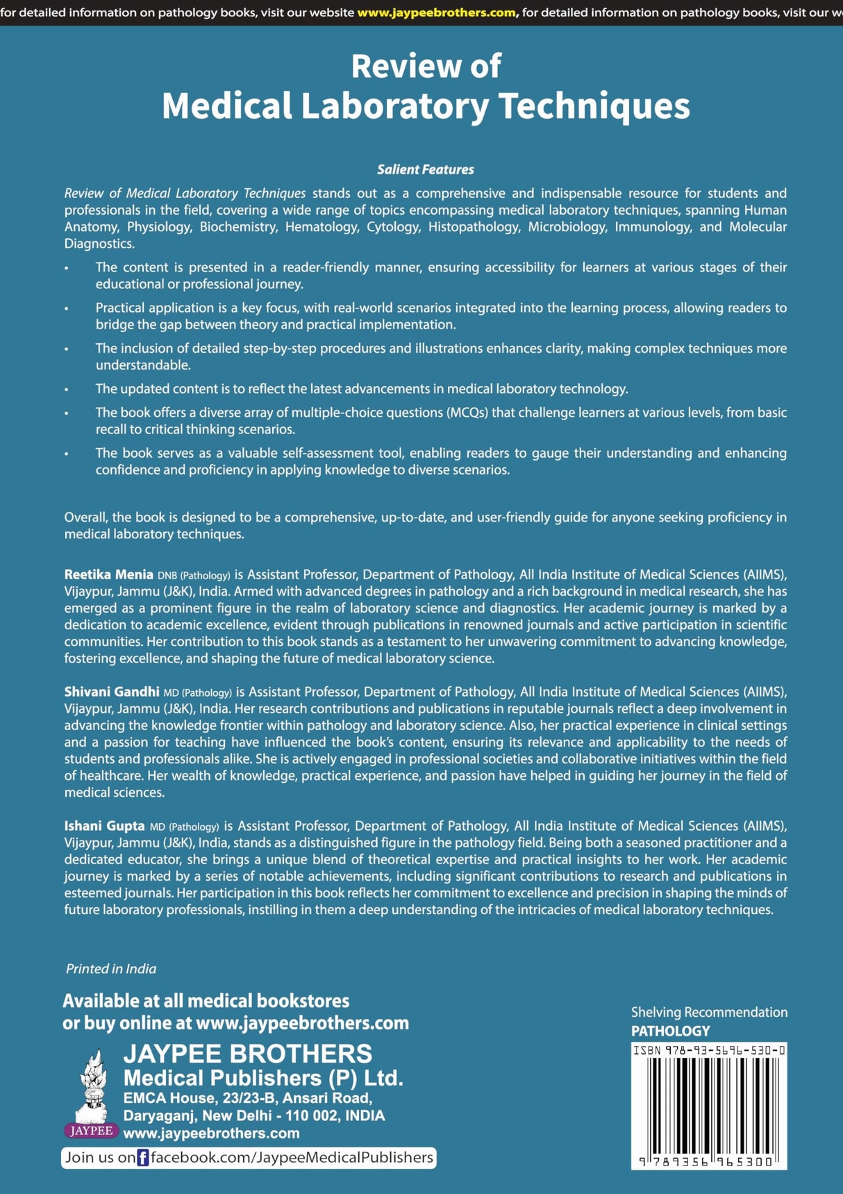 Review of Medical Laboratory Techniques: MCQs Based on Theoretical Knowledge and Clinical Practice