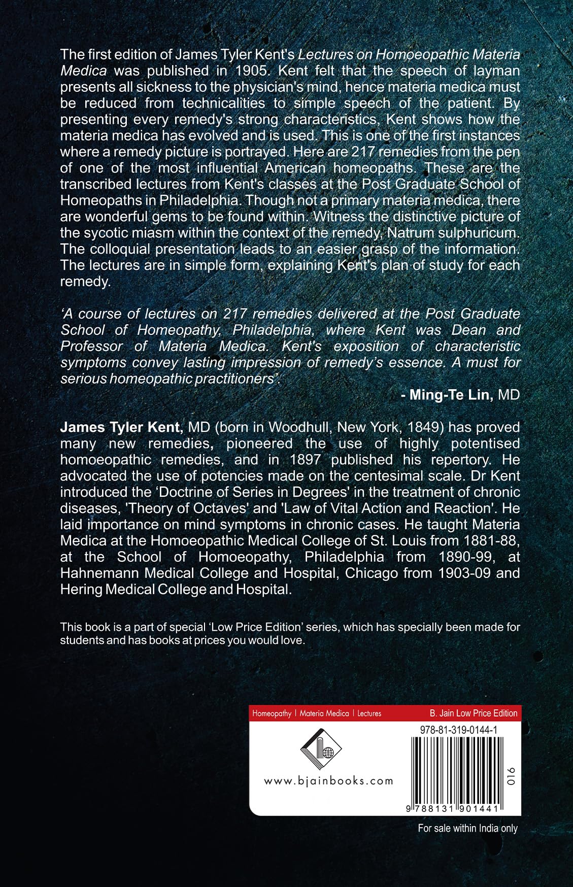 Lectures on Homeopathic Materia Medica - Retail Maharaj