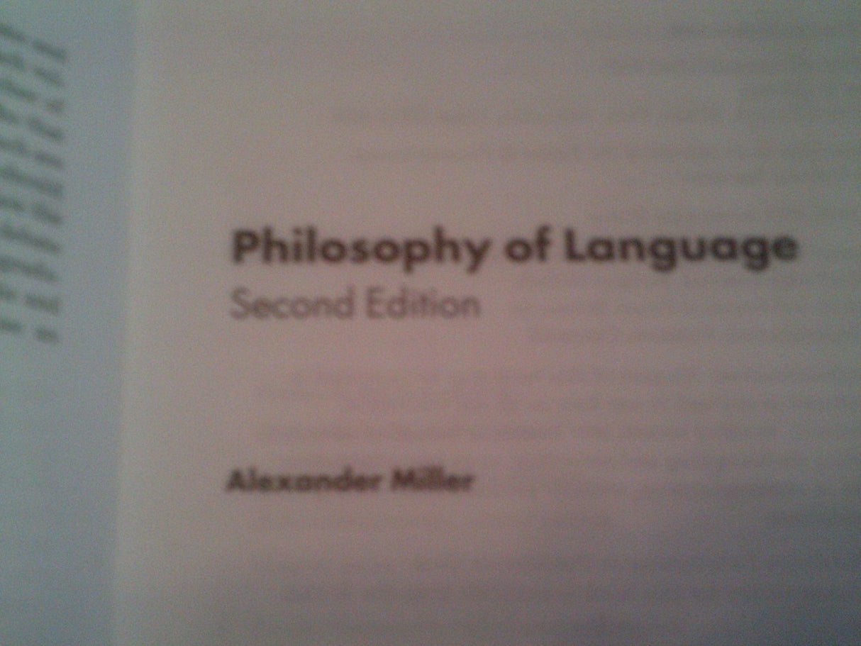 Philosophy of Language (Fundamentals of Philosophy) - Retail Maharaj
