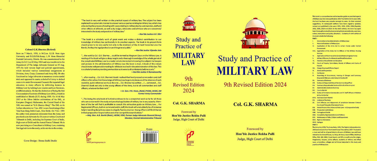 Study and Practice of MILITARY LAW (9th Revised Edition 2024) - Retail Maharaj
