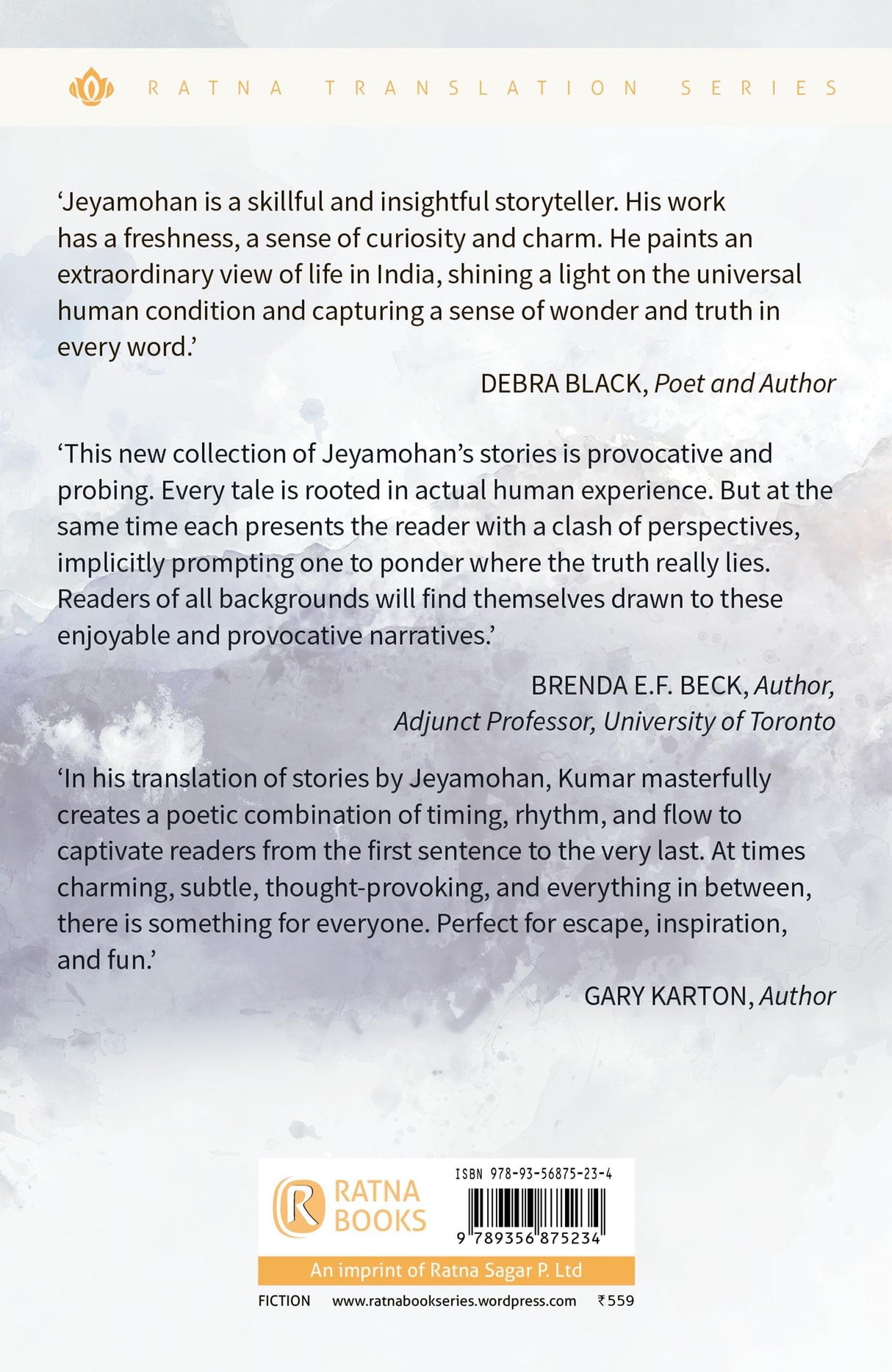 Ratna Books - 'A Fine Thread and other stories' by Jeyamohan and Translated by Jegadeesh Kumar - Retail Maharaj