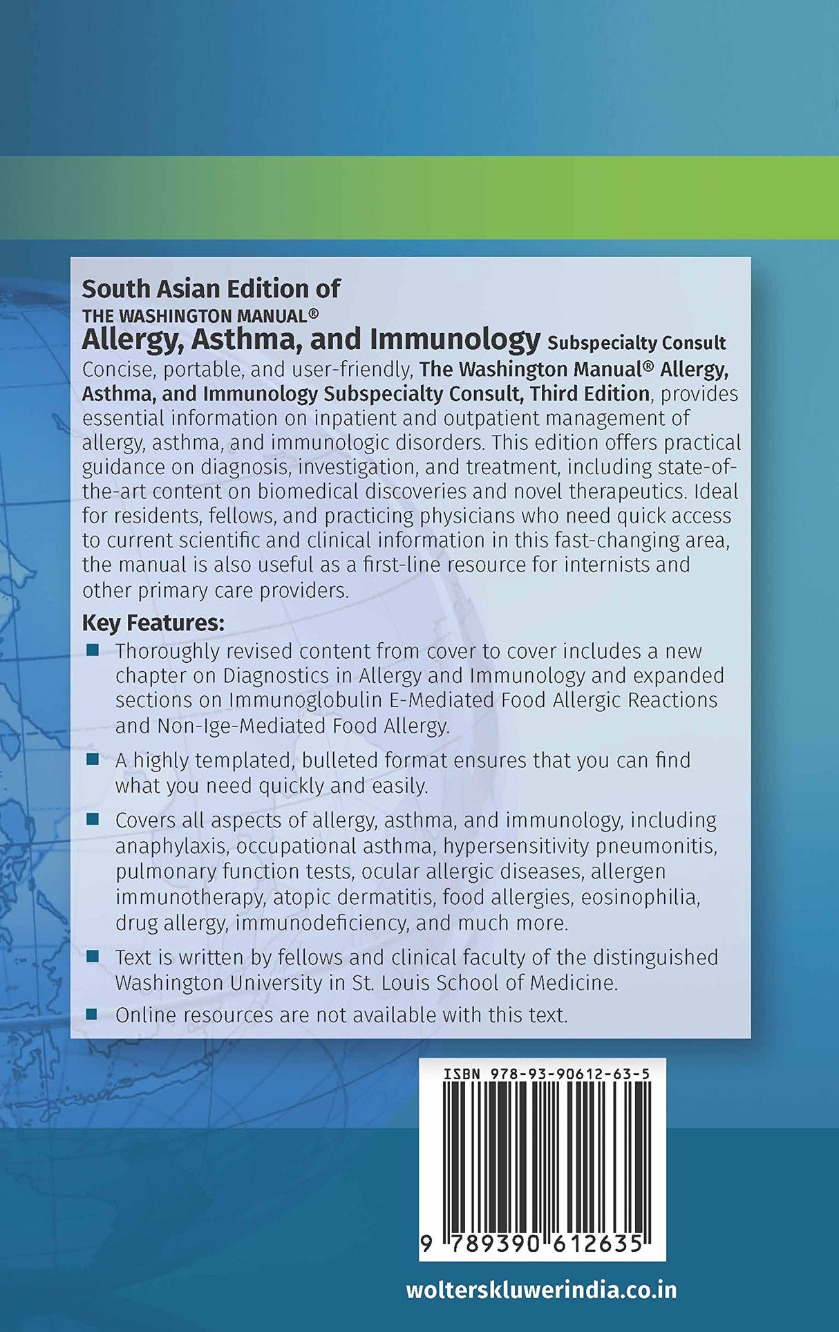 The Washington Manual Allergy, Asthma and Immunology Subspecialty Consult , 3e
