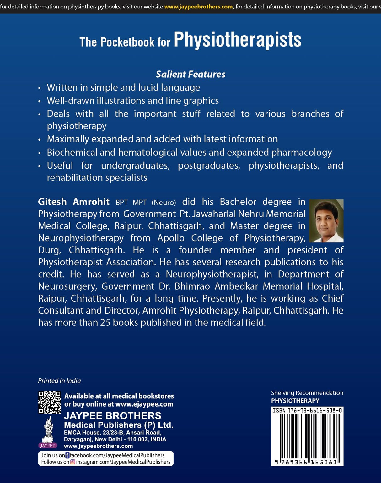 THE POCKETBOOK FOR PHYSIOTHERAPISTS