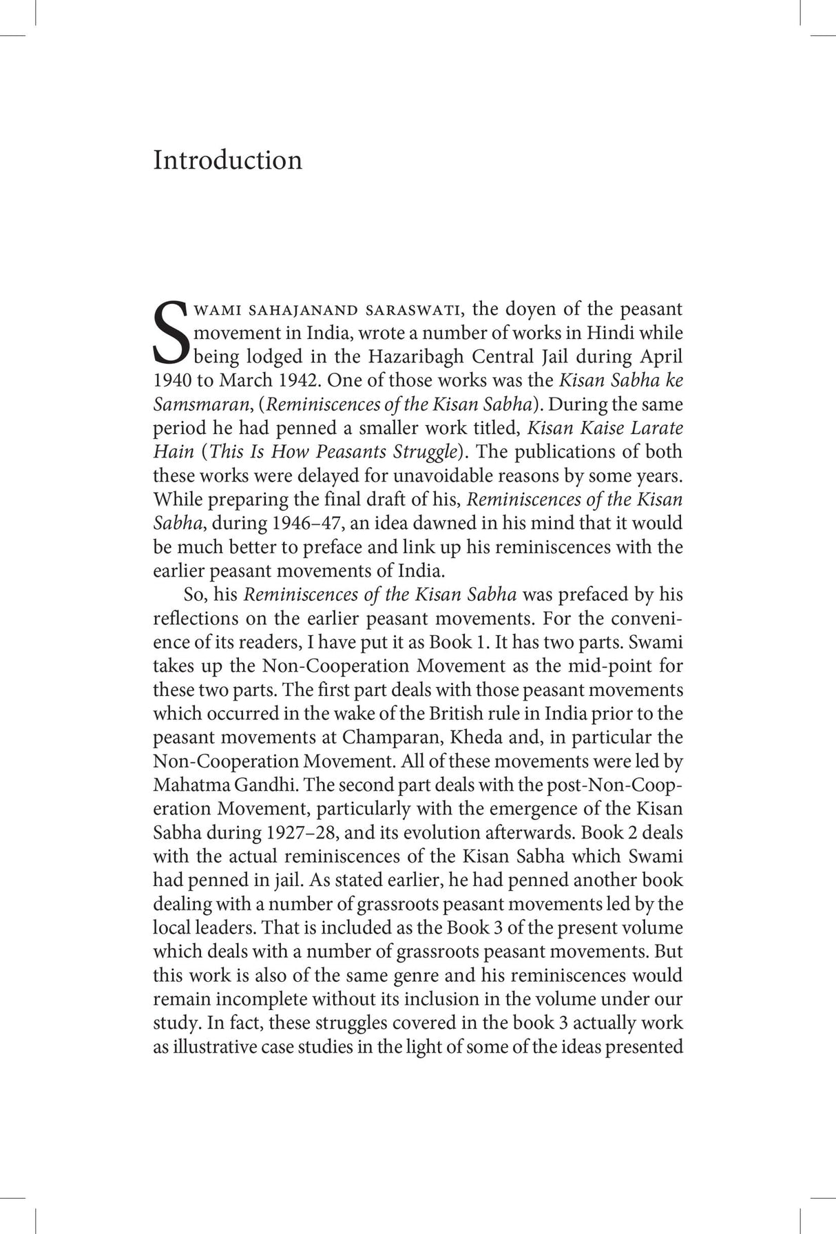 Primus Books-Selected Works of Swami Sahajanand Saraswati: Selected Reminiscences and Struggles of the Kisan Sabha- Vol I - Retail Maharaj