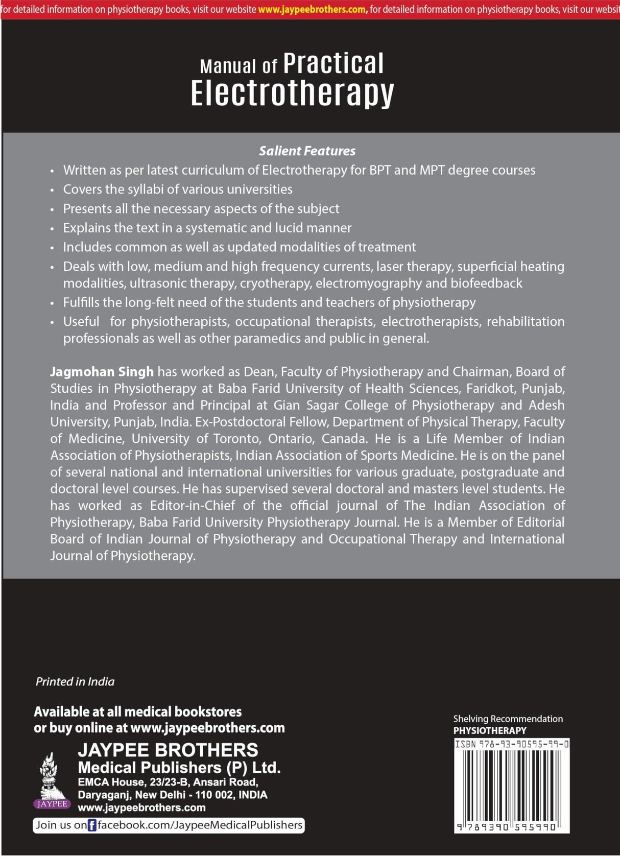 MANUAL OF PRACTICAL ELECTROTHERAPY