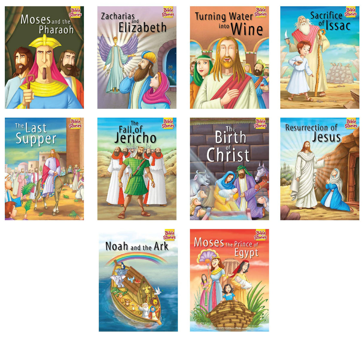Set of 10 Bible Stories Picture Books for 3+ Year Old Children - Retail Maharaj