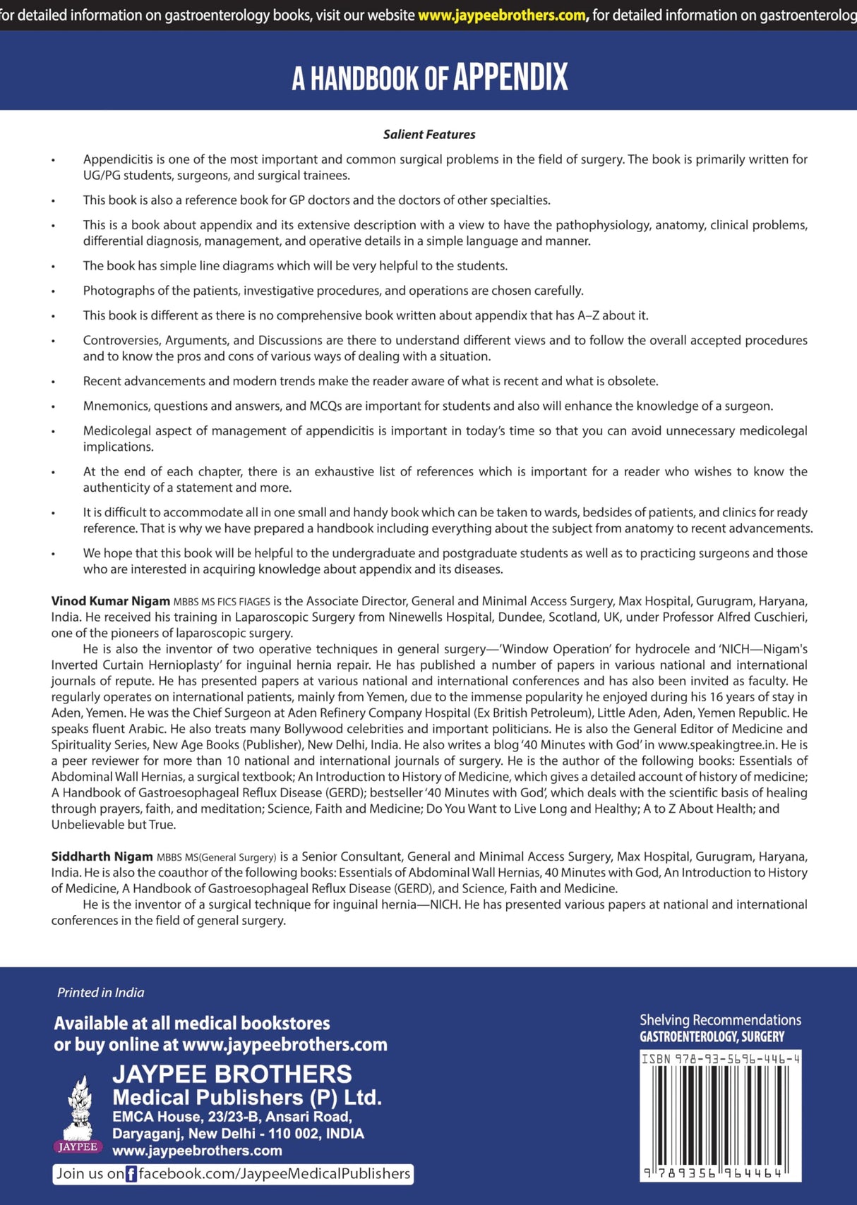 A HANDBOOK OF APPENDIX